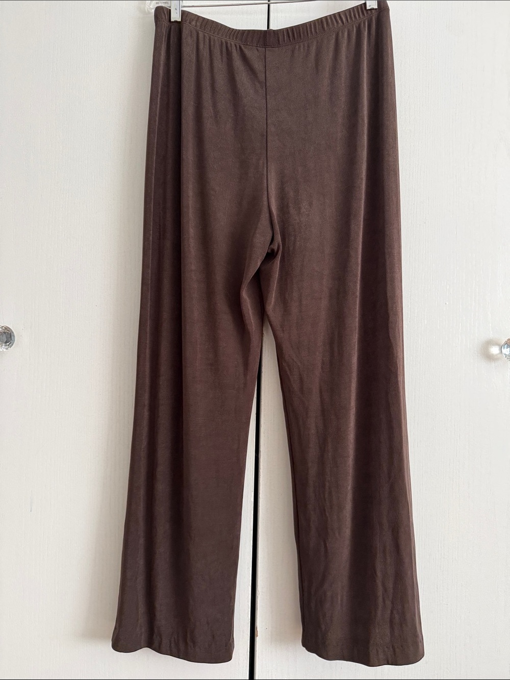 Chico's Travelers Brown Slinky Pull-On Pants Elasticized Waist Sz 2 Office US L - Picture 3 of 15